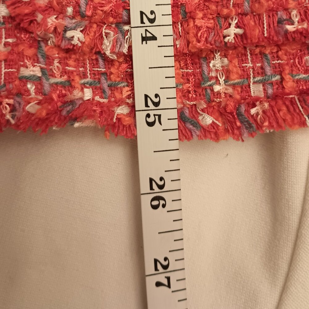 Ann Taylor Size 18 Coral Tweed Lady Jacket Blazer (NWT) - Picture 5 of 16